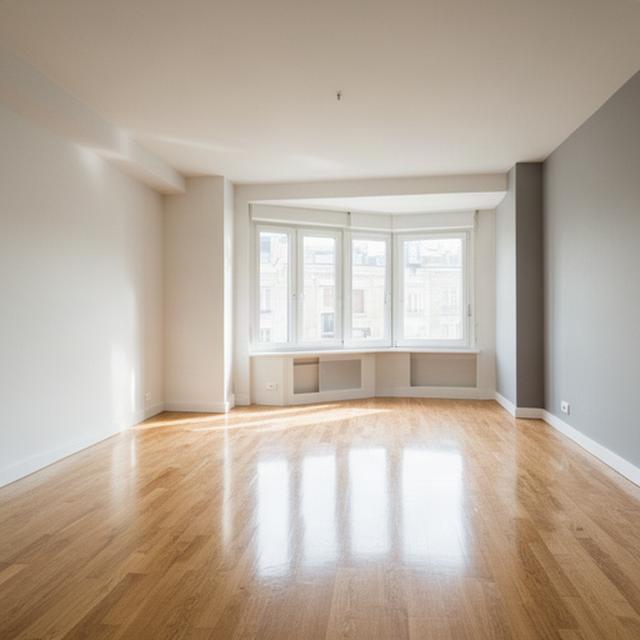 Freshly cleaned empty apartment with polished floors ready for a move-out inspection