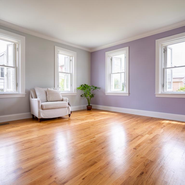 Lancaster living room after construction dust removal, with clean hardwood floors and open windows